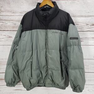 Perry Ellis Portfolio Men's Reversible Down Feather Puffer Jacket Size Large